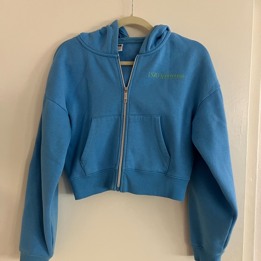 LSKD Blue Cropped Hoodie